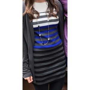 Striped Short Sleeve Dress